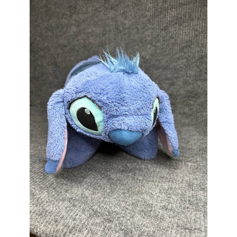 Disney Parks Stitch Pillow Pet Blue Plush Lilo & Stitch Large Foldable Cushion